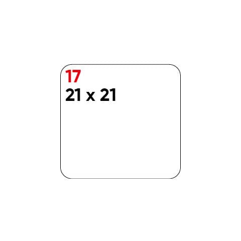 Etichette bianche permanenti Markin Copiatabu 21x21 mm - conf. 10 blister da 10 ff - X11017